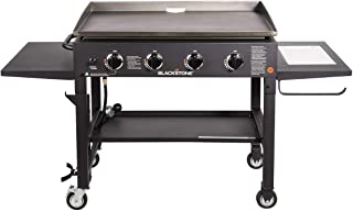 Photo 1 of (DENTED CORNER)
Blackstone 36" Cooking Station 4 Burner Propane Fuelled Restaurant Grade Professional 36 Inch Outdoor Flat Top Gas Griddle with Built in Cutting Board, Garbage Holder and Side Shelf (1825), Black