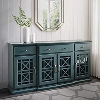 Photo 1 of (DAMAGED COMPONENTS; MISSING MANUAL)
Walker Edison Modern Wood Glass Door Buffet Sideboard Living Room-Entryway Serving Storage Cabinet Doors-Dining Room Console, 60 Inch, Dark Teal
