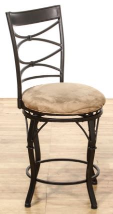 Photo 1 of (STOCK PHOTO INACCURATELY REFLECTS ACUTAL PRODUCT) 
(scratch damages to back top)
metal frame bar stools