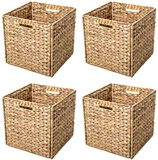 Photo 1 of (MISSING ONE)
Trademark Innovations Foldable Hyacinth Storage Baskets with Iron Wire Frame, 11.8 x 11.8 x 11.8 inches
