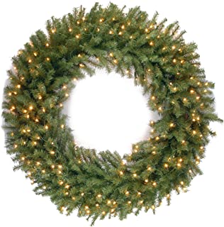 Photo 1 of (1/.2 NOT FUNCTIONAL)
National Tree Company Pre-Lit Artificial Christmas Wreath, Green, Norwood Fir, White Lights, Christmas Collection, 48 Inches