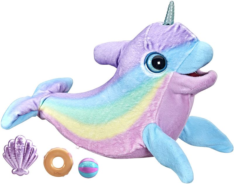 Photo 1 of FurReal Wavy The Narwhal Interactive Animatronic Plush Toy, Electronic Pet
