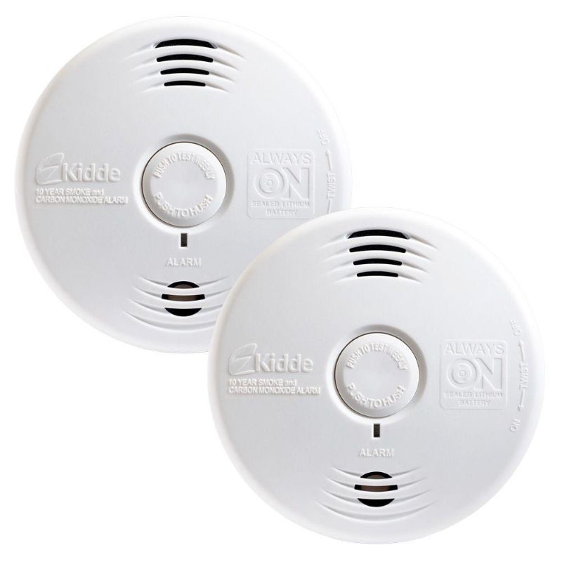 Photo 1 of 10-Year Worry Free Smoke & Carbon Monoxide Detector, Lithium Battery Powered with Voice Alarm, 2-Pack
