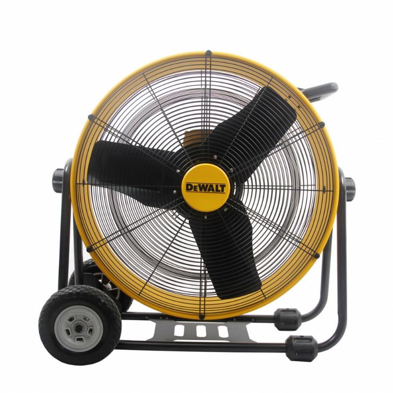 Photo 1 of *** HARDWARE LOIOSE IN BOX ***  DEWALT 24 in. Heavy-Duty Drum Fan with Extra Long 12 Ft. Power Cord and Stepless Speed Control, Yellow
