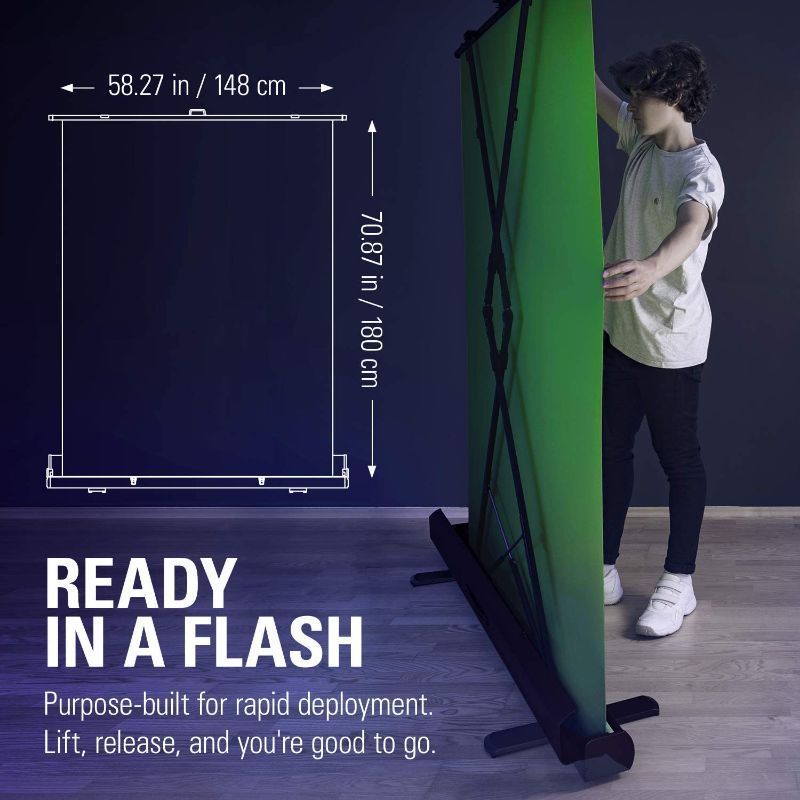 Photo 1 of 
Elgato Green Screen - Collapsible Chroma Key Backdrop, Wrinkle-Resistant Fabric and Ultra-Quick Setup