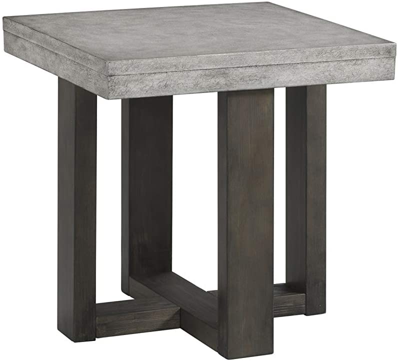 Photo 1 of ***HARDWARE LOOSE IN BOX **** Lane Home Furnishings , End Table, Concrete top, dark brown base
