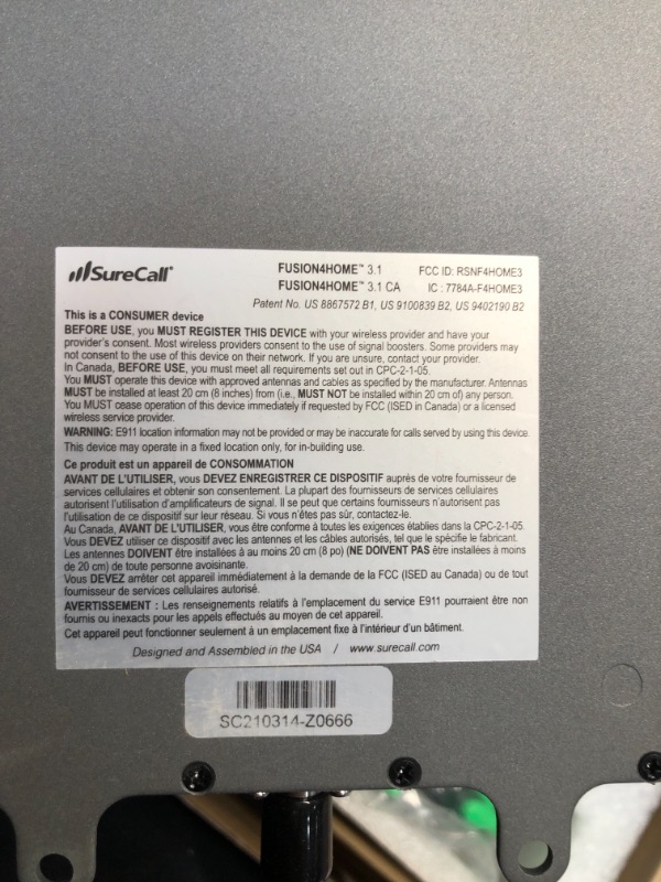 Photo 4 of SURECALL Black Fusion4Home Yagi/Whip in-Building Cellular Signal-Booster Kit
