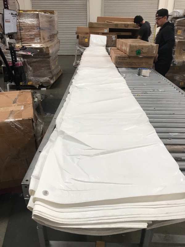 Photo 2 of ***STOCK PHOTO FOR REFERENCE *** 24' Extra Heavy Duty White Tarp
