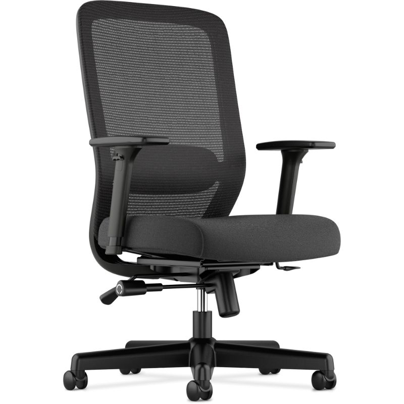 Photo 1 of **HARDWARE LOOSE IN BOX ***  VL721 Series Mesh Executive Chair, Mesh Back, 100% Polyester Seat, Black
