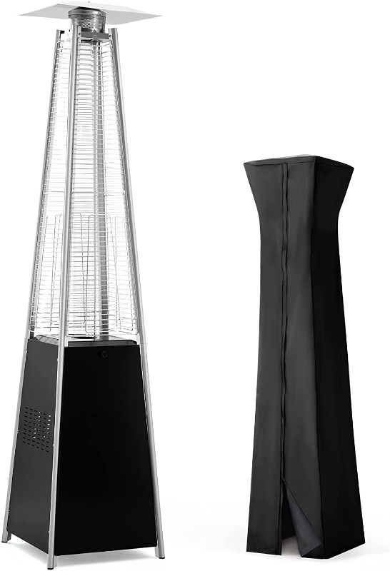 Photo 1 of ***PARTS ONLY*** Pamapic Patio Heater with Cover, 42,000 BTU Pyramid Flame Outdoor Heater Quartz Glass Tube Propane Heater