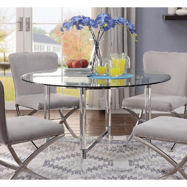 Photo 1 of ***GLASSTOP ONLY*** ACME Furniture Daire Dining Table Clear Glass