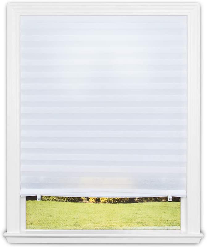 Photo 1 of Redi Shade 3405191 Original Light Filtering Pleated Fabric Shade White, 48” x 72”