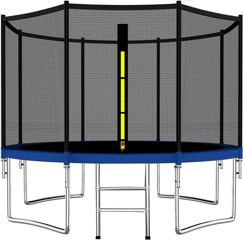 Photo 1 of  Trampoline 8Ft 10Ft 12Ft 14Ft 15Ft 16Ft with Safetty Enclosure Net & Spring Pad Waterproof Jump Mat & Ladder