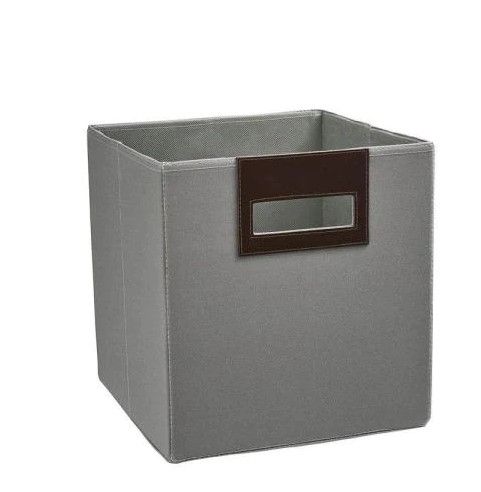 Photo 1 of 2pck - ClosetMaid 11 in. H x 10.5 in. W x 10.5 in. D Gray Fabric Cube Storage Bin