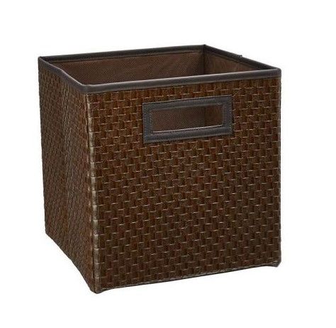 Photo 1 of 2pck-ClosetMaid 11 in. H x 10.5 in. W x 10.5 in. D Brown Fabric Cube Storage Bin