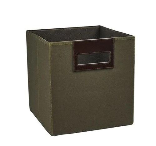 Photo 1 of 2pck-ClosetMaid 11 in. H x 10.5 in. W x 10.5 in. D Green Fabric Cube Storage Bin