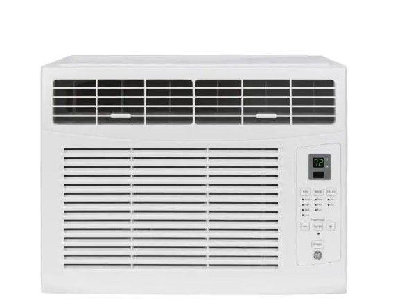 Photo 1 of GE 6,000 BTU 115-Volt Window Air Conditioner for 250 sq. ft. Rooms in White with Remote