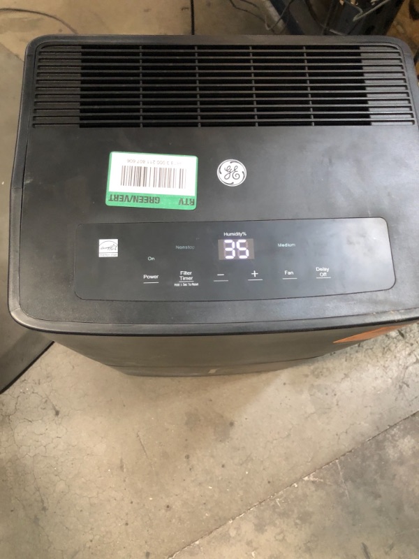 Photo 5 of GE 50 pt. Dehumidifier for Wet Rooms up to 1500 sq. ft. in Black, ENERGY STAR