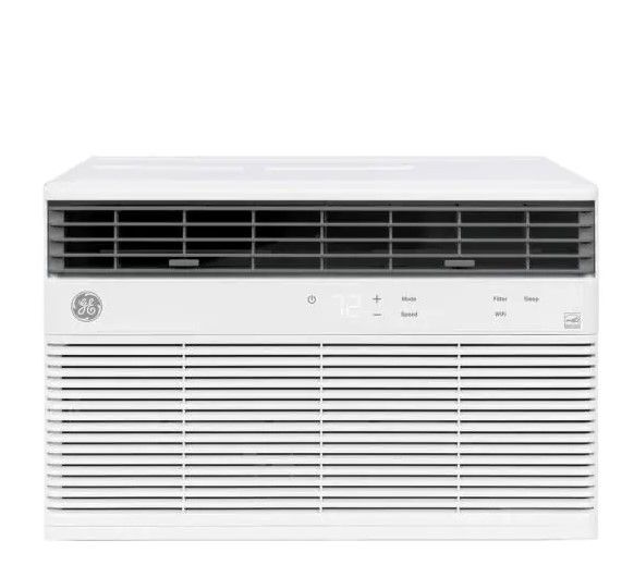 Photo 1 of GE 12,000 BTU 115-Volt Smart Window Air Conditioner with WiFi and Remote in White, ENERGY STAR