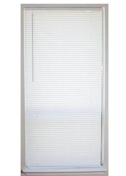 Photo 1 of 2pck-Alabaster Cordless 1 in. Vinyl Mini Blind - 32 in. W x 64 in. L
