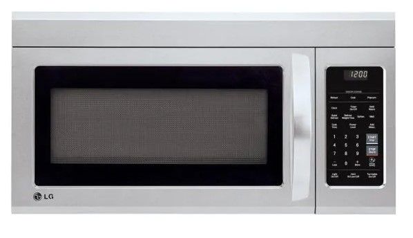 Photo 1 of LG Electronics 1.8 cu. ft. Over the Range Microwave with Sensor Cook and EasyClean in Stainless Steel
