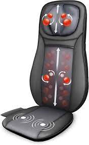 Photo 2 of SNAILAX Shiatsu Back Massager with Heat -Deep Kneading Massage Chair Pad with Adjustable Intensity, Shiatsu Chair Massager to Relax Full Body Muscle