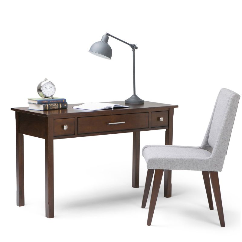 Photo 1 of Simpli Home Avalon Home Office Desk in Tobacco Brown