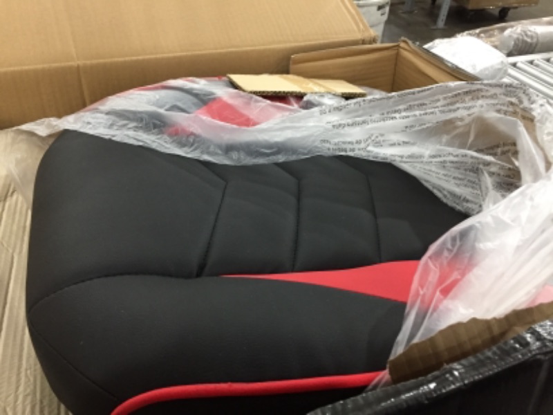 Photo 2 of Respawn 110 Racing-Style Bonded Leather Gaming Chair, Red/Black (parts only see notes)