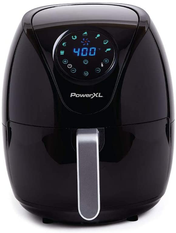 Photo 1 of PowerXL Air Fryer Maxx Classic 4 QT , Special Edition 2021, Extra Hot Air Fry, Cook, Crisp, Broil, Roast, Bake,, High Gloss Finish, Black (4 Quart)
