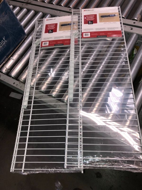 Photo 2 of 2pck--ClosetMaid 3 ft. 12 in. D x 36 in. W x 12 in. H Ventilated Wire Shelf Steel Closet System Kit