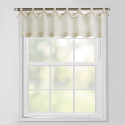 Photo 1 of 2PCK-Bee & Willow Tie Top Linen Window Valance-still has the security lock on the case 
