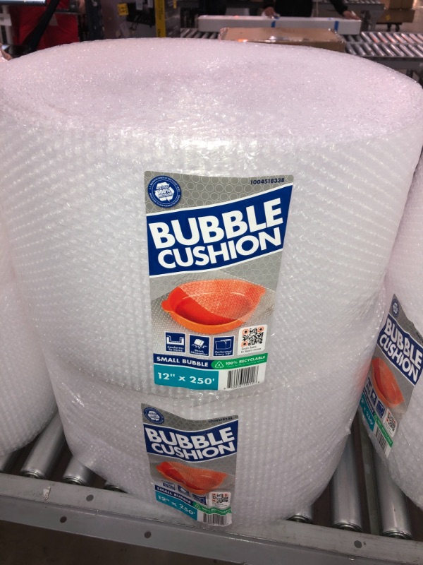 Photo 2 of 2PCK- Pratt Retail Specialties 3/16 in. x 12 in. x 250 ft. Clear Perforated Bubble Cushion Wrap