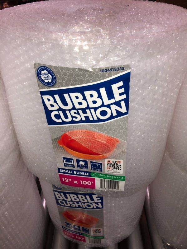 Photo 2 of 2PCK- Pratt Retail Specialties 3/16 in. x 12 in. x 100 ft. Clear Perforated Bubble Cushion Wrap