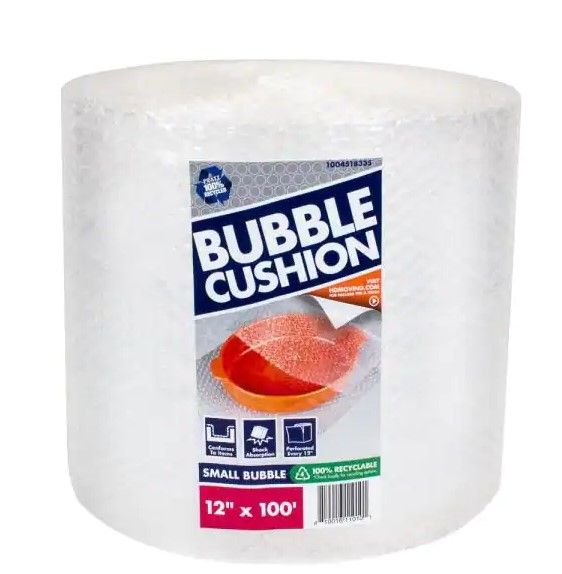 Photo 1 of 2PCK- Pratt Retail Specialties 3/16 in. x 12 in. x 100 ft. Clear Perforated Bubble Cushion Wrap