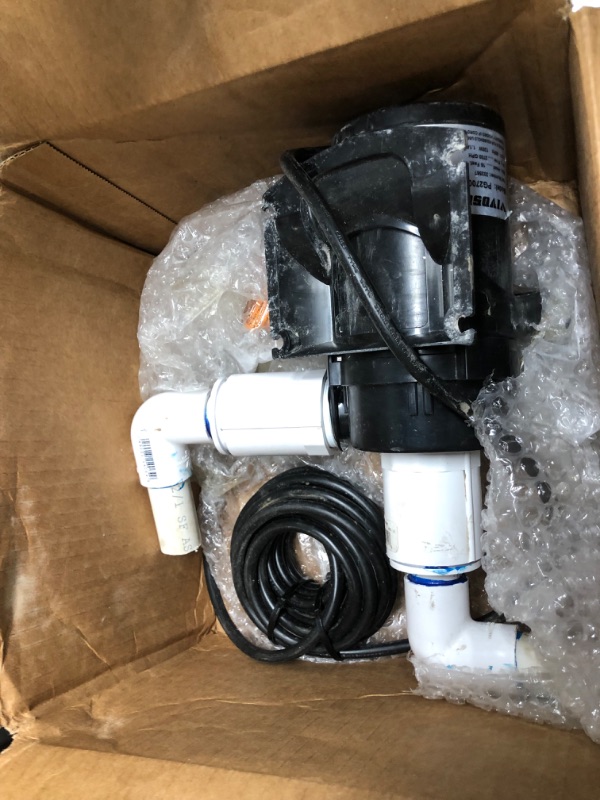 Photo 2 of VIVOSUN 2700 GPH 120W Ultra-Quiet Submersible Water Pump w/ 20.3-ft. Power Cord and Strong, High Lift for Pond Waterfall, Fish Tank, Statuary, or Hydroponics
