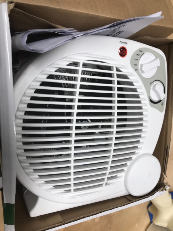 Photo 2 of 1500-Watt Electric Fan Forced Portable Heater, White
