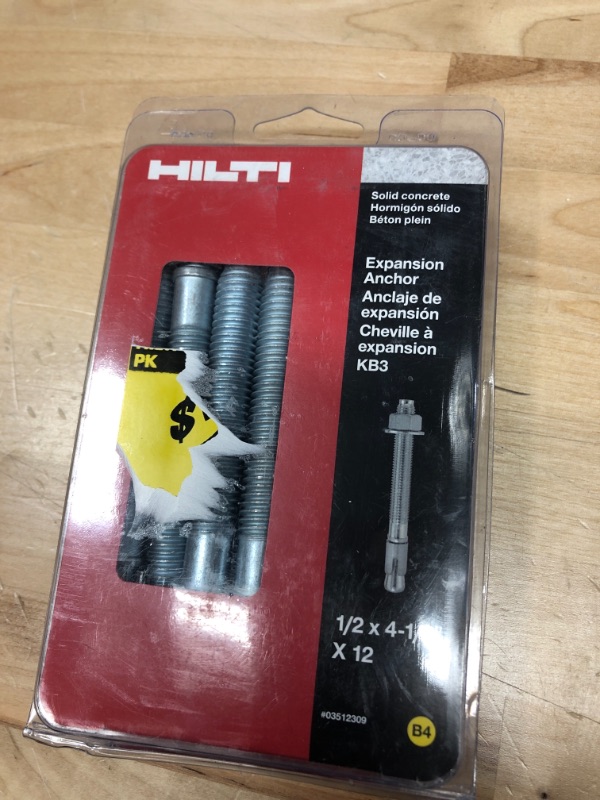 Photo 2 of 1/2 in. x 4-1/2 in. Kwik Bolt 3 Long Thread Carbon Steel Expansion Anchors (12-Pack)
