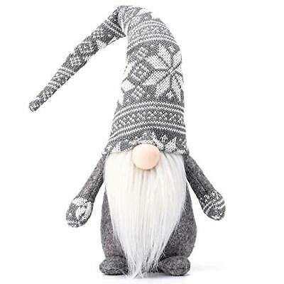 Photo 1 of 2 X Funoasis Holiday Gnome Handmade Swedish Tomte, Christmas Elf Decoration Ornaments Thanks Giving Day Gifts Swedish Gnomes tomte (Grey Snowflake-19 Inches)
