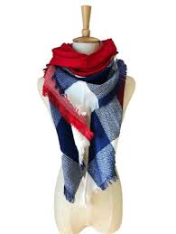 Photo 1 of Wander Agio Womens Warm Long Shawl Winter Wraps Large Scarves Knit Cashmere Feel Plaid Triangle Scarf
