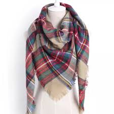 Photo 2 of 2 wander agio Womens Scarf Fashion Long Plaid Shawls Wraps Big Grid Winter Warm Lattice Large Scarves Gifts
