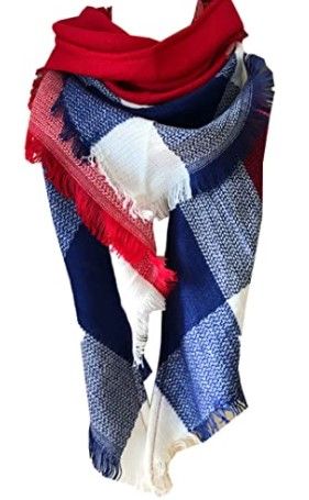 Photo 1 of PACK OF 5- Wander Agio Womens Warm Long Shawl Winter Wraps Large Scarves Knit Cashmere Feel Plaid Triangle Scarf
