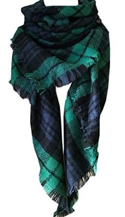 Photo 1 of PACK OF 3- Wander Agio Womens Warm Long Shawl Winter Wraps Large Scarves Knit Cashmere Feel Plaid Triangle Scarf
