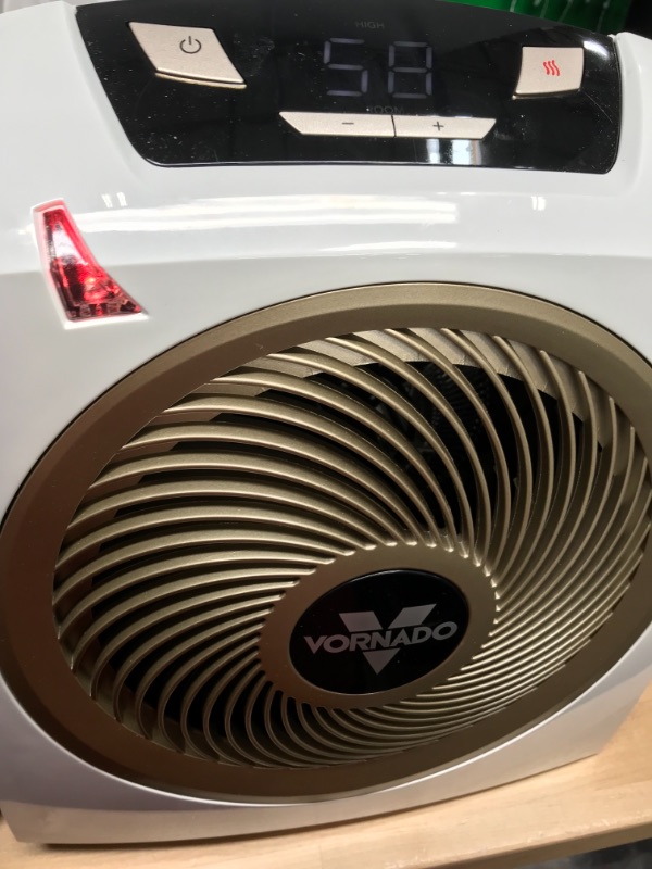Photo 1 of Vornado AVH10 Vortex Heater with Auto Climate Control, 2 Heat Settings, Fan Only Option, Digital Display, Advanced Safety Features, Whole Room, White