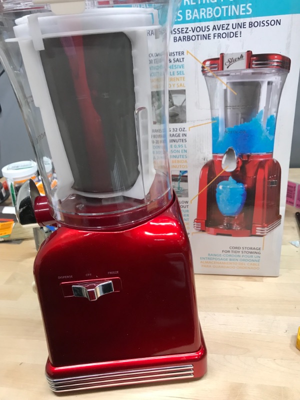 Photo 3 of Nostalgia SM32RR Slush Drink Maker, 32-Ounce, Retro Red