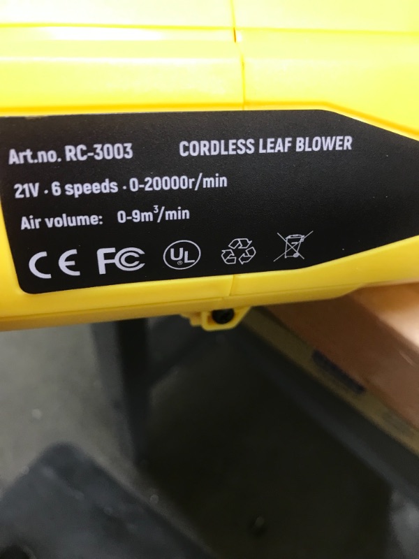 Photo 1 of Cordless Leaf Blower - ZIVNIA 350 CFM 150 MPH Battery Leaf Blower with 2 Chargers, 2 Section Nozzles, 6-Speed Dial, Lightweight Electric Leaf Blower