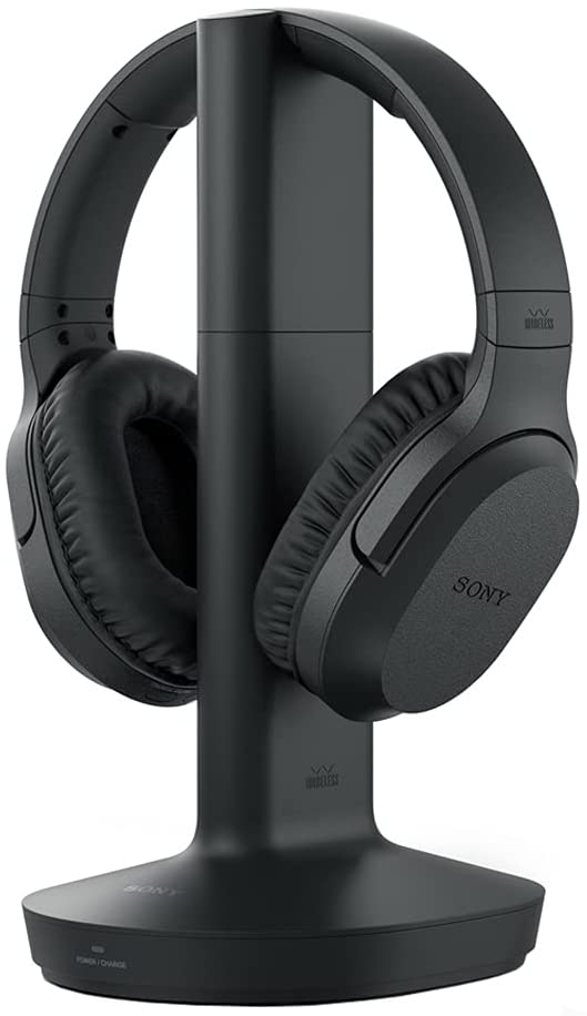 Photo 1 of Sony WH-RF400 Wireless Home Theater Headphones Black Bundle with Tech Smart USA Audio Entertainment Essentials Bundle 2020