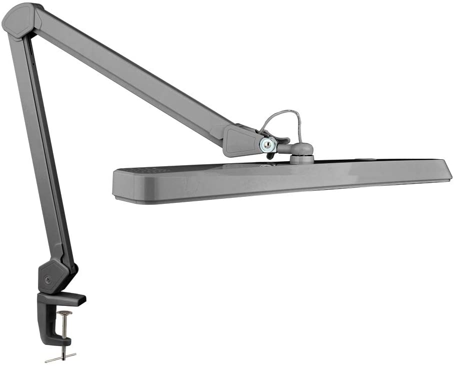 Photo 1 of (New Model) Neatfi XL 2,500 Lumens LED Task Lamp with Clamp, Eye-Caring LED Lamp, 30W Super Bright Desk Lamp, 162 Pcs SMD LED, 22 Inches Wide Lamp, Table Clamp LED Light (Silver)