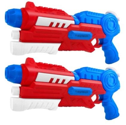 Photo 1 of heytech 2 Pack Super Water Gun Water Blaster 1200CC High Capacity Water Soaker Blaster Squirt Toy Swimming Pool Beach Sand Water Fighting Toy (Red/Blue)