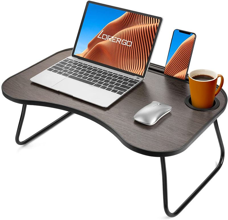 Photo 1 of  Lap Desk for Laptop - Laptop Lap Desk with Slot for Phone & Tablet, Lap Table for Bed, Suitable as Breakfast Tray, Writing Desk, Drawing Table for Floor & Bed