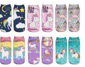 Photo 1 of 18 pack of No show socks for girls Unicorn 